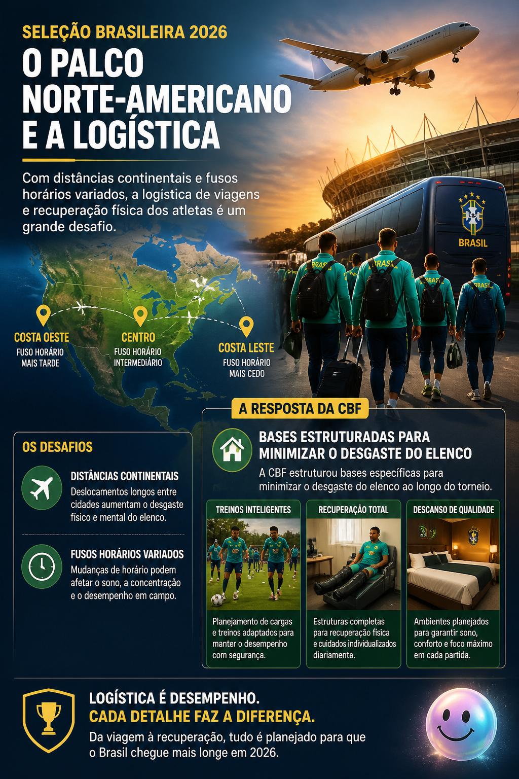 O palco norte-americano e a logística
