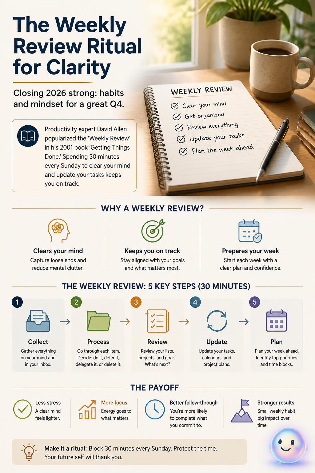 The weekly review ritual for clarity