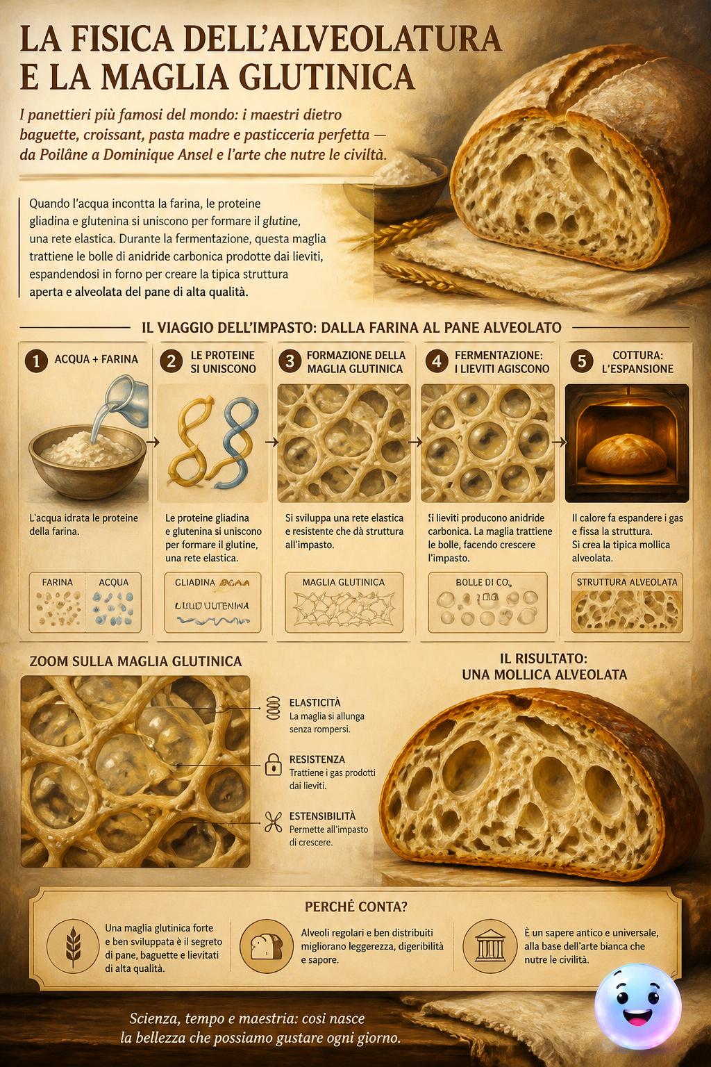 La fisica dell'alveolatura e la maglia glutinica