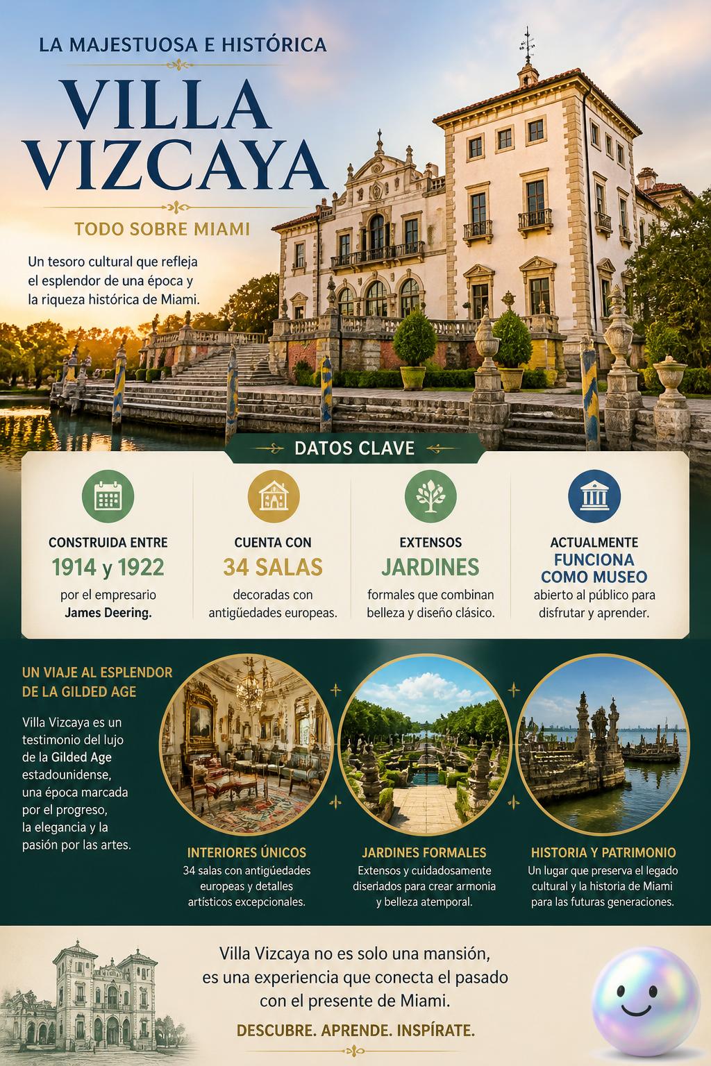 La majestuosa e histórica Villa Vizcaya