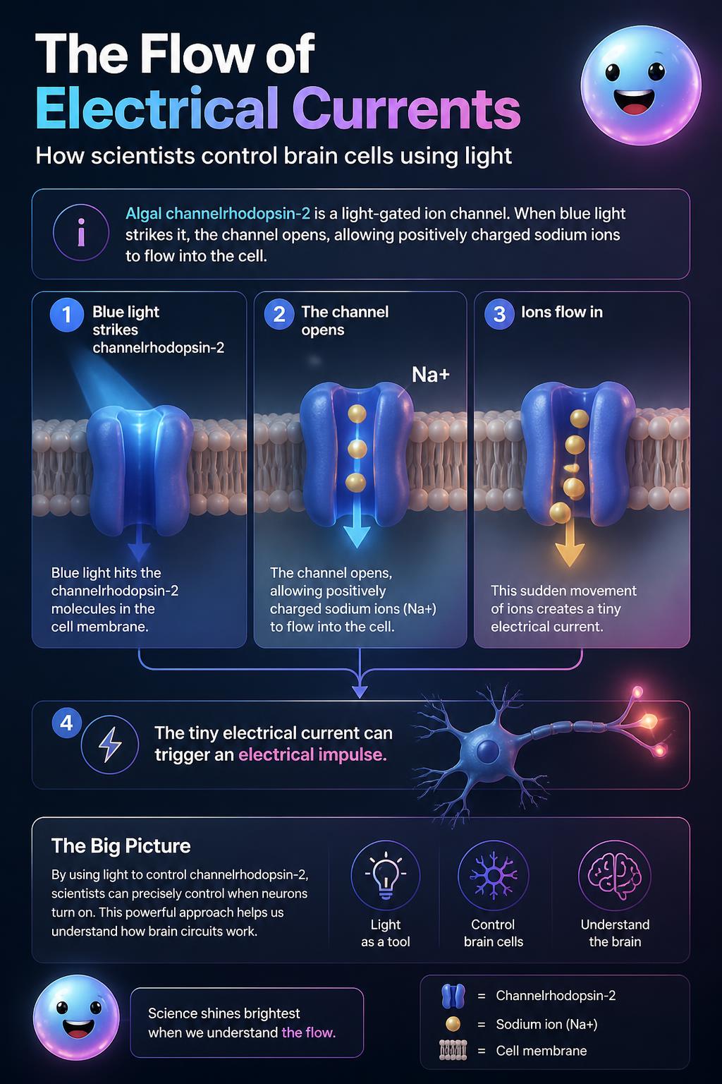 The flow of electrical currents