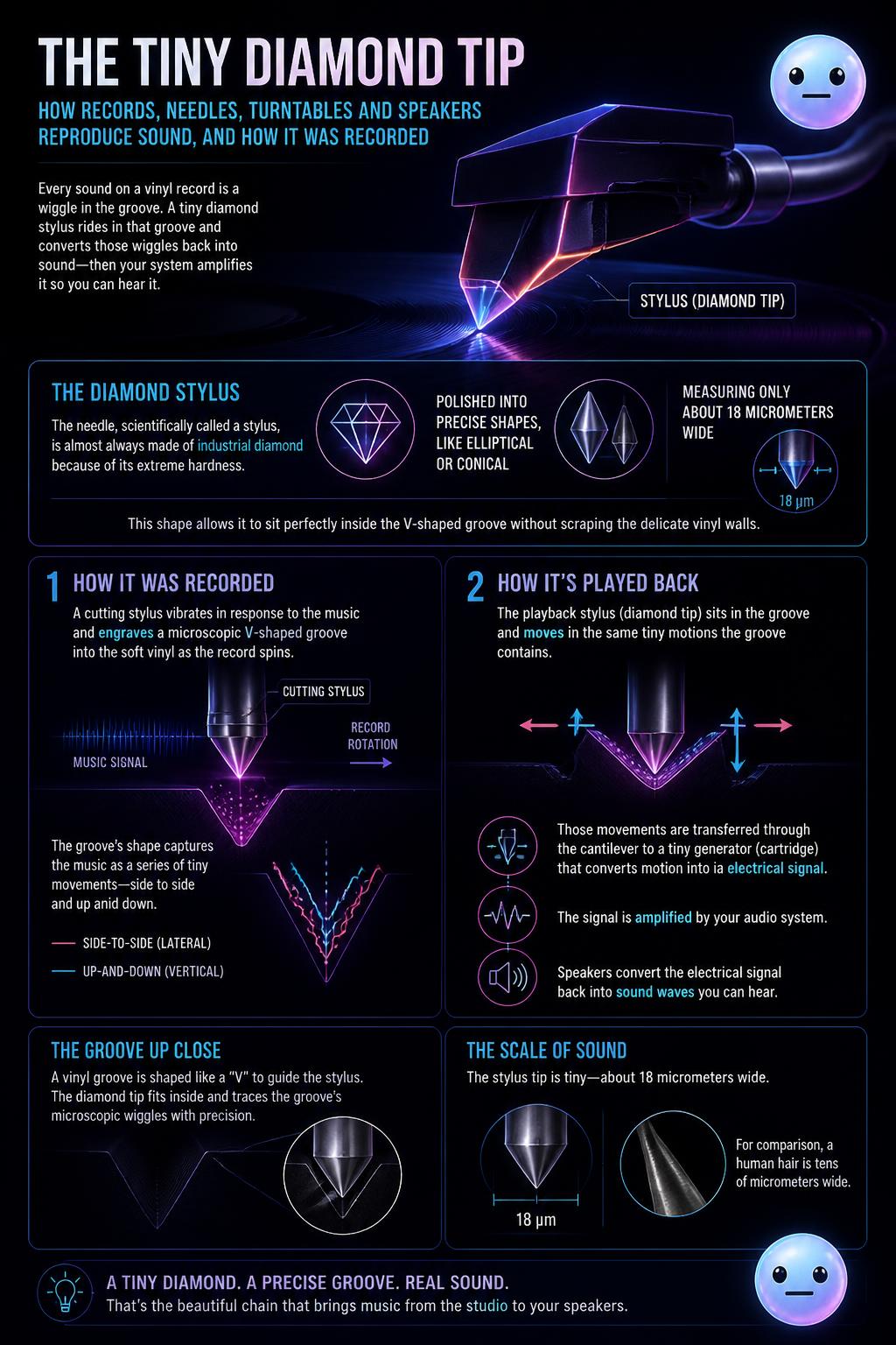 The tiny diamond tip