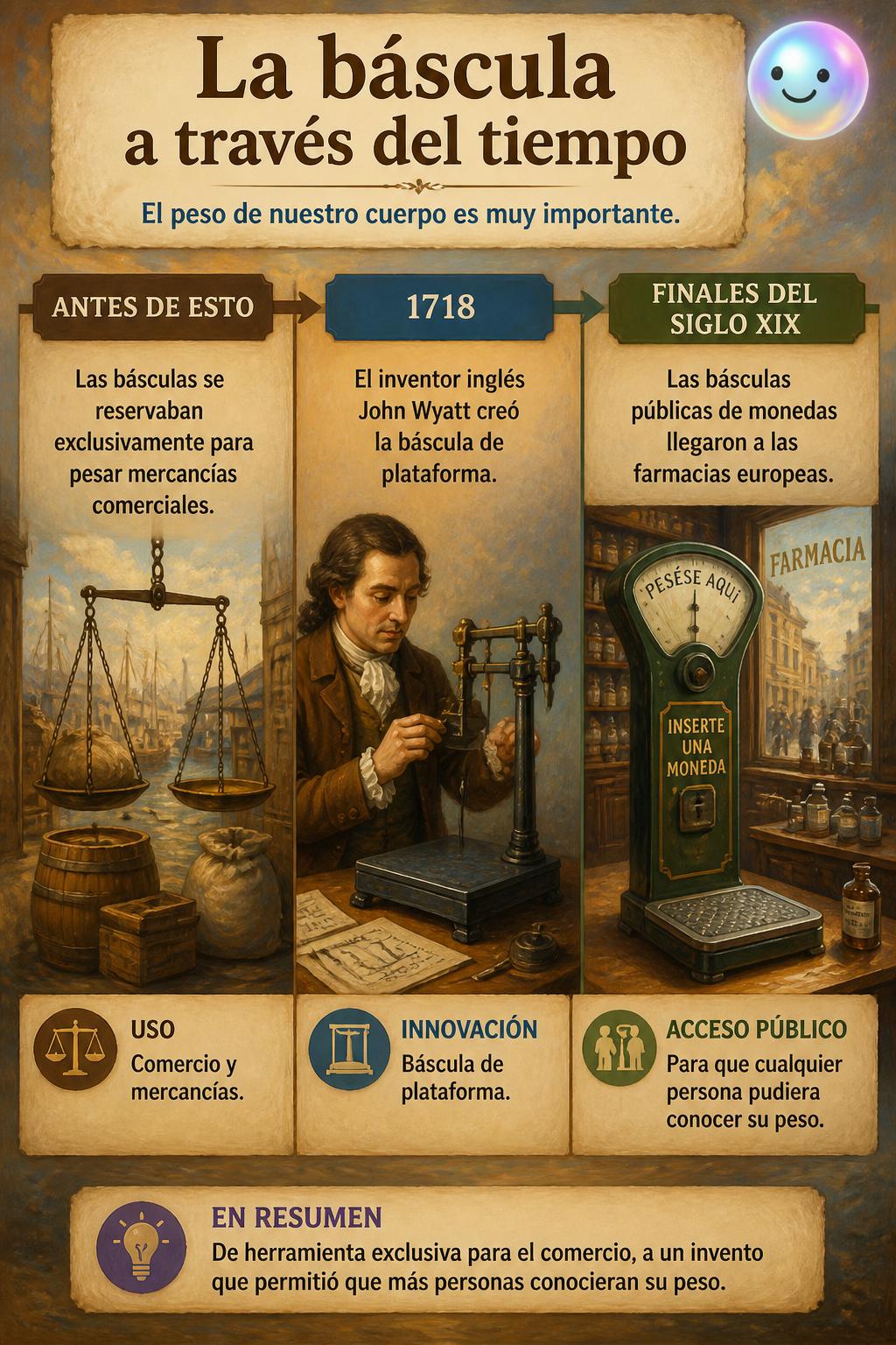 La báscula a través del tiempo