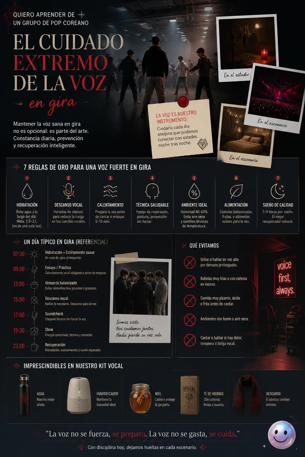 Cuidado de la voz en gira con ENHYPEN