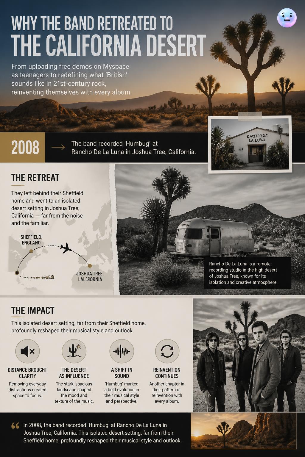 Why the band retreated to the California desert