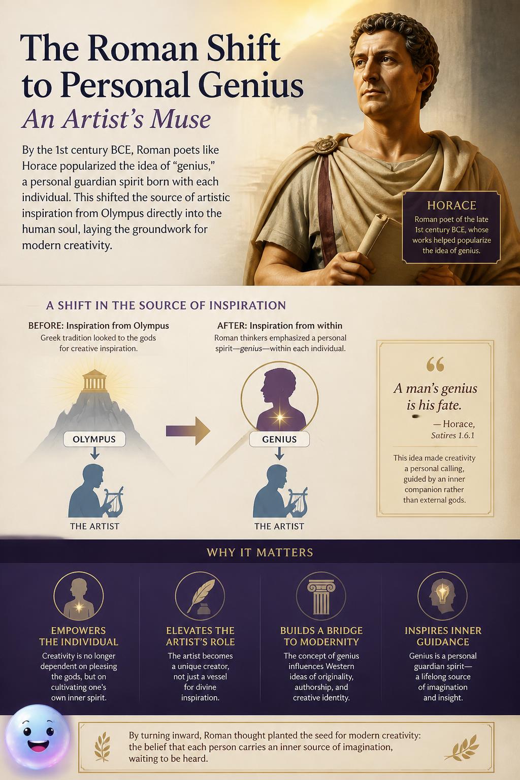 The Roman shift to personal genius