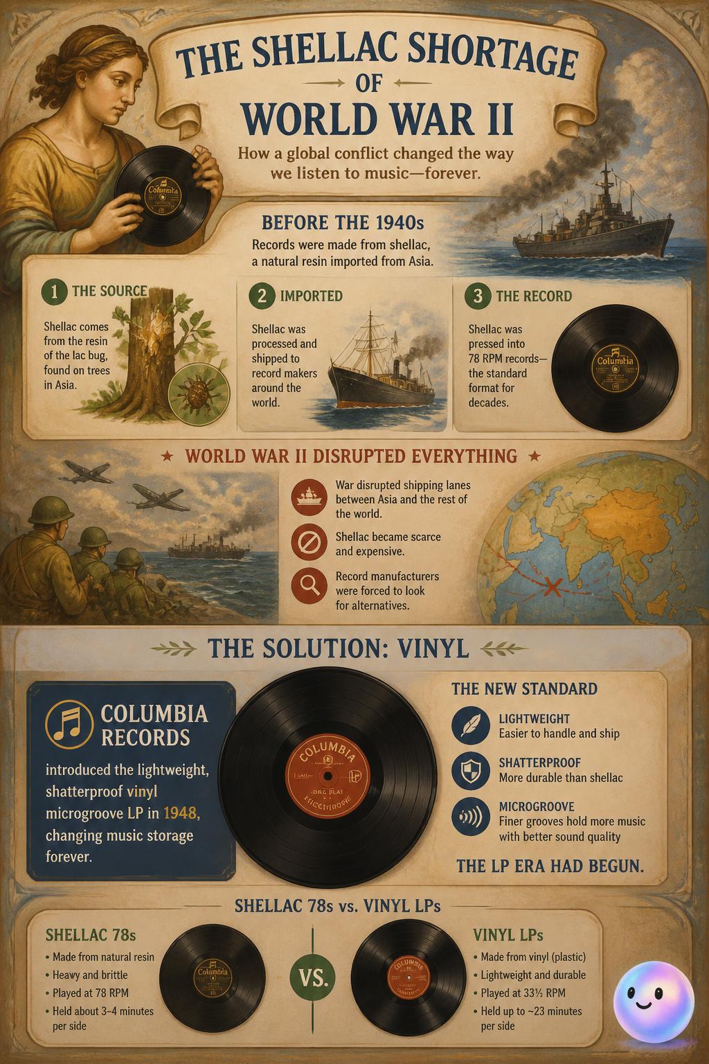 The shellac shortage of World War II