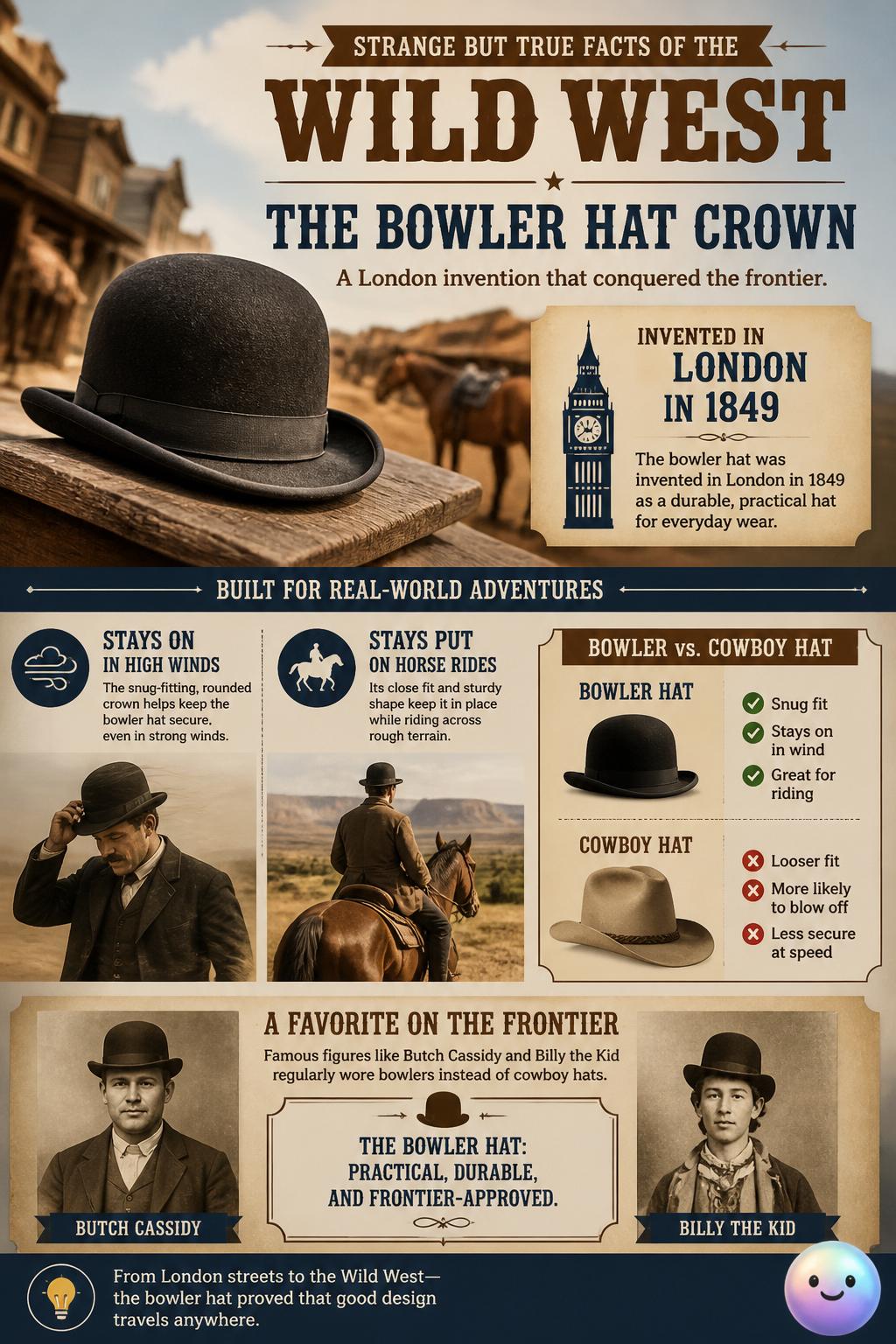 The bowler hat crown