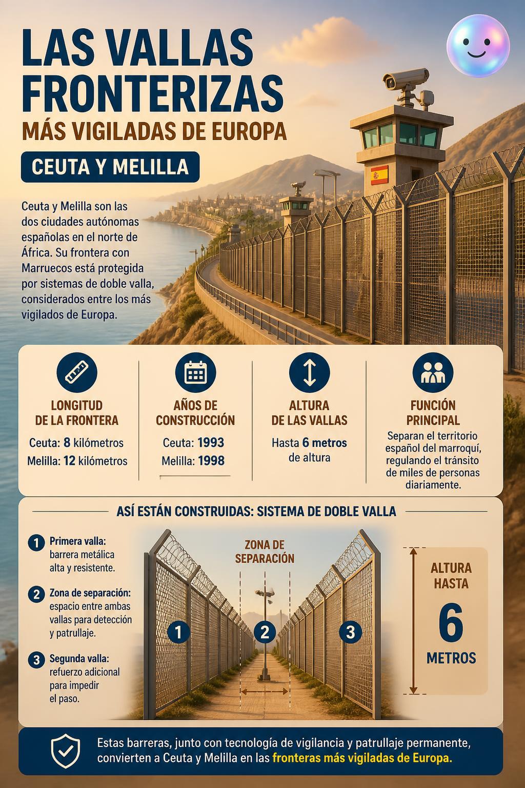Las vallas fronterizas más vigiladas de Europa