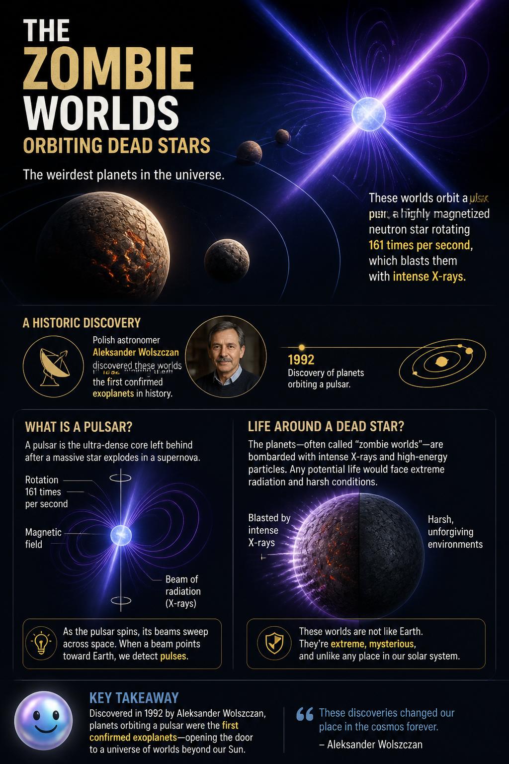 The zombie worlds orbiting dead stars