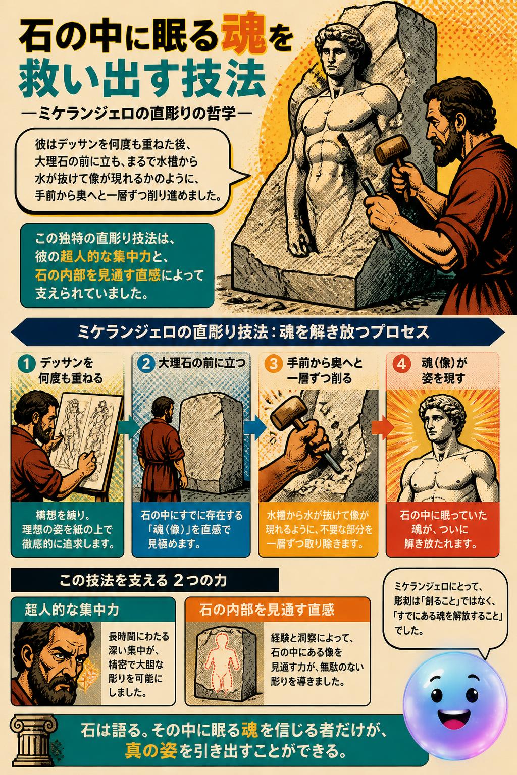 石の中に眠る魂を救い出す技法