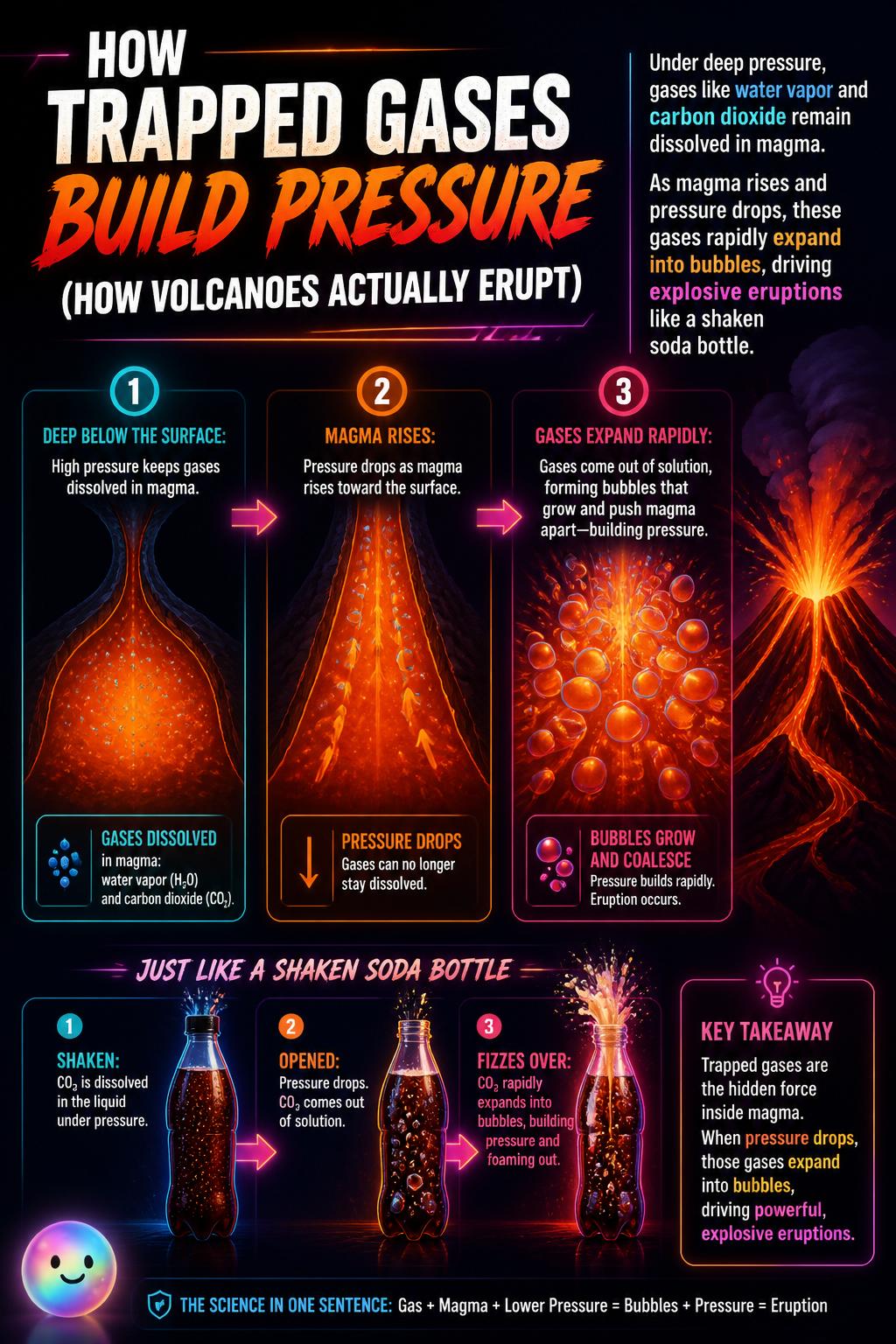How trapped gases build pressure