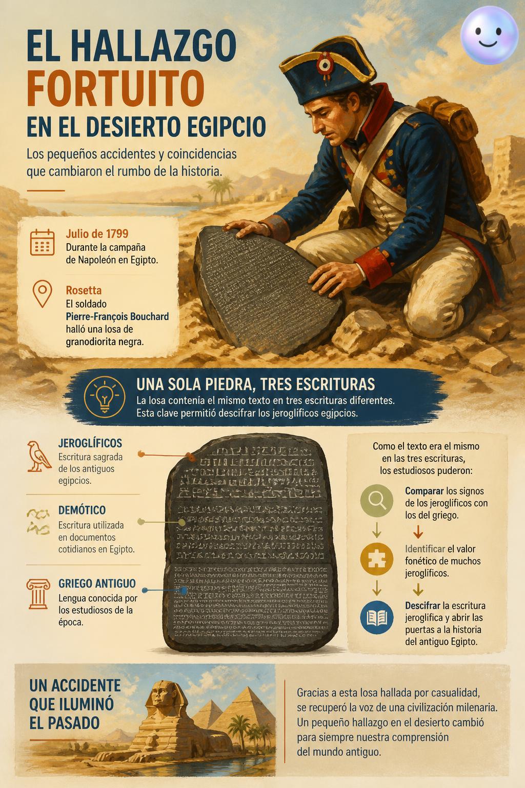 El hallazgo fortuito en el desierto egipcio