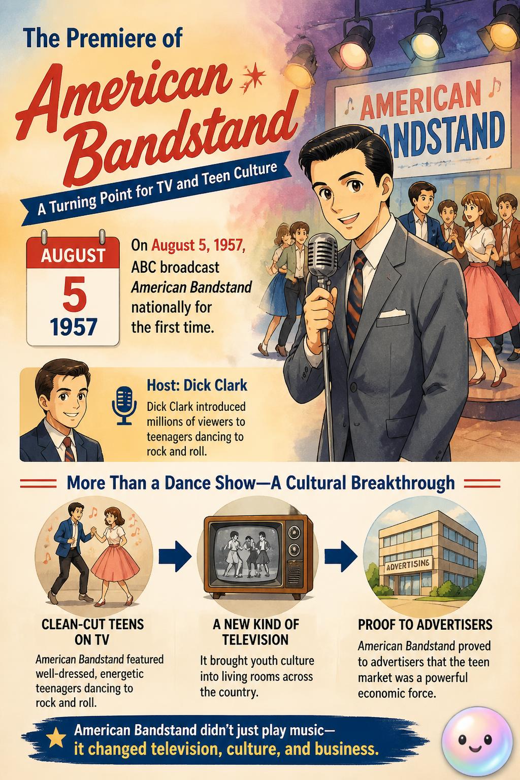 The premiere of American Bandstand