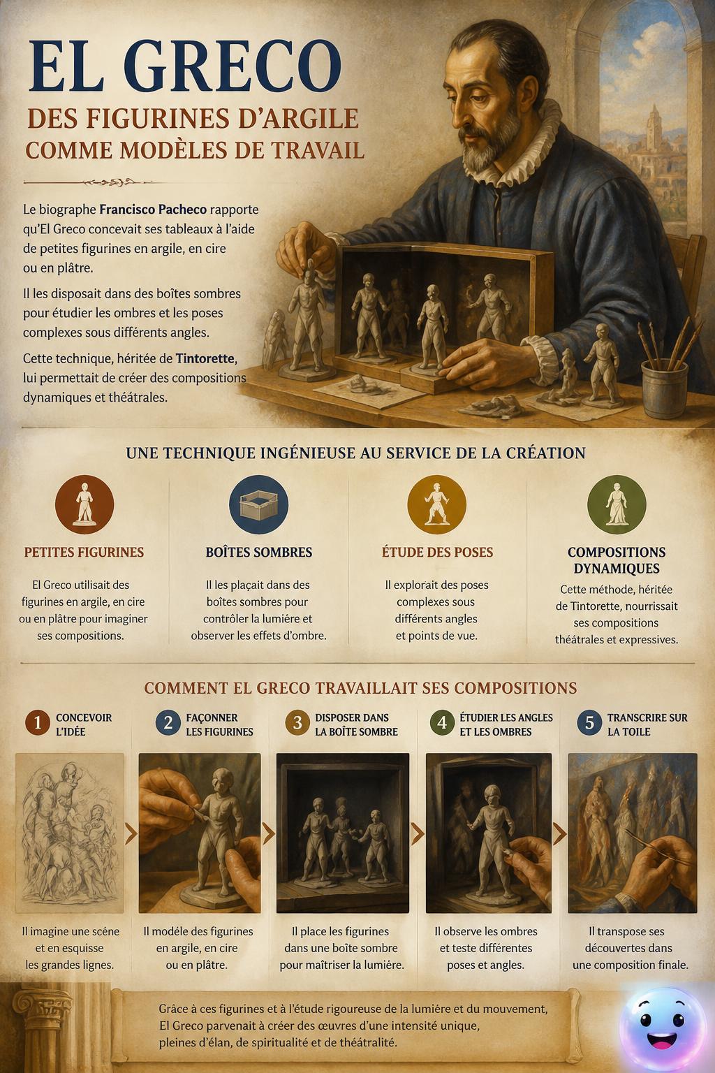 Des figurines d'argile comme modèles de travail