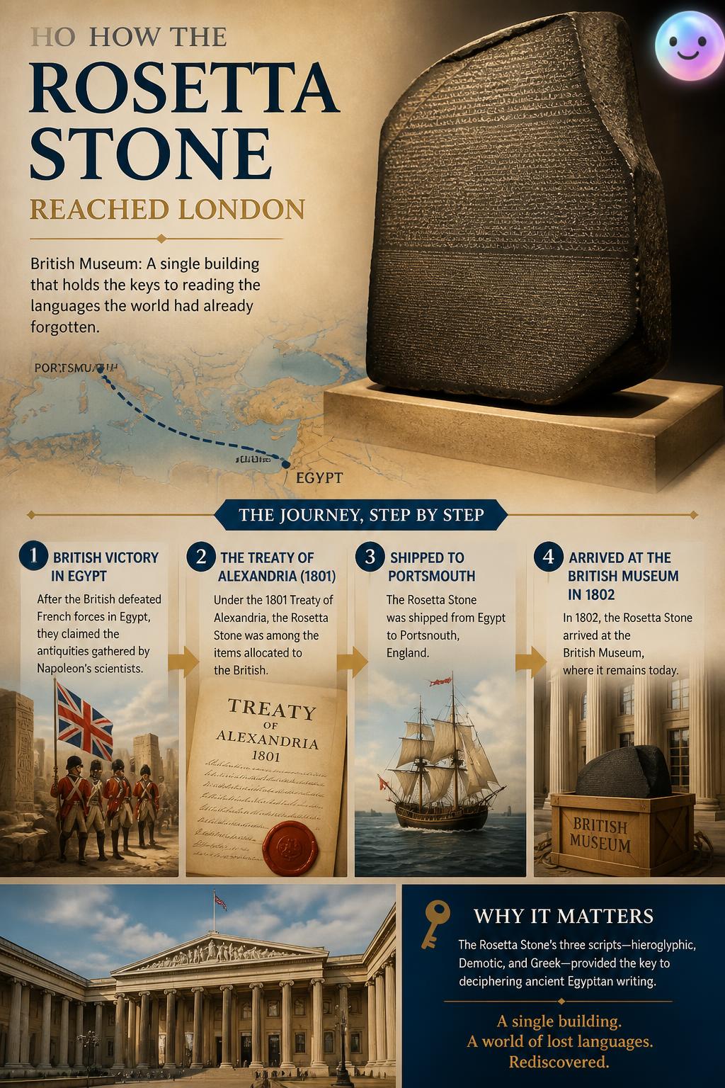 How the Rosetta Stone reached London