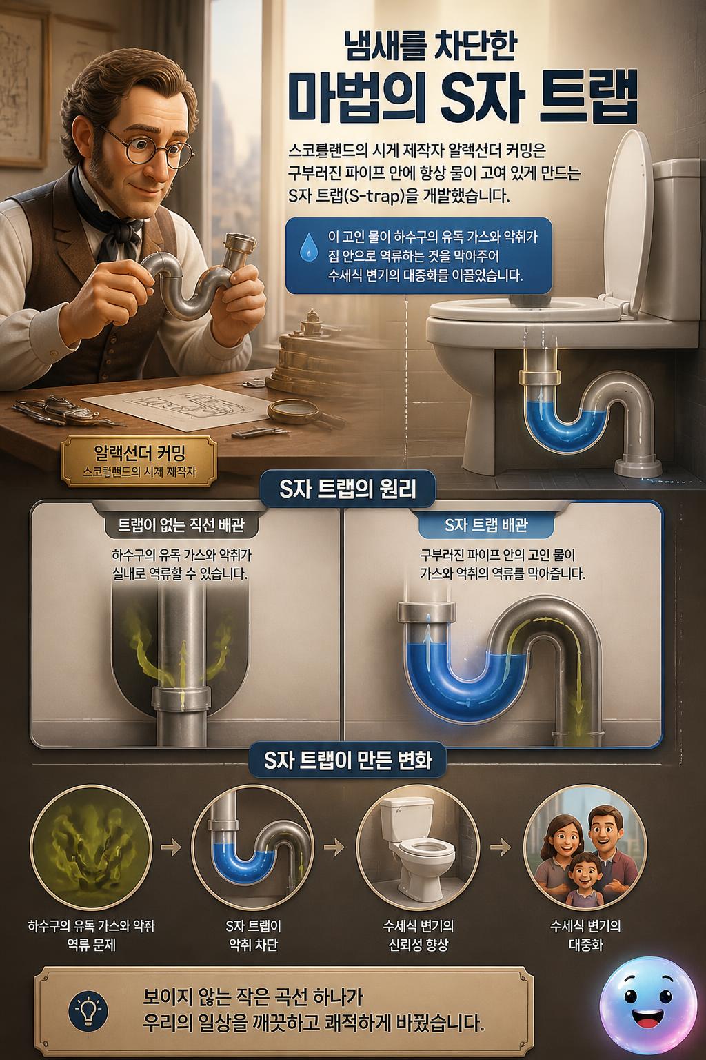 냄새를 차단한 마법의 S자 트랩