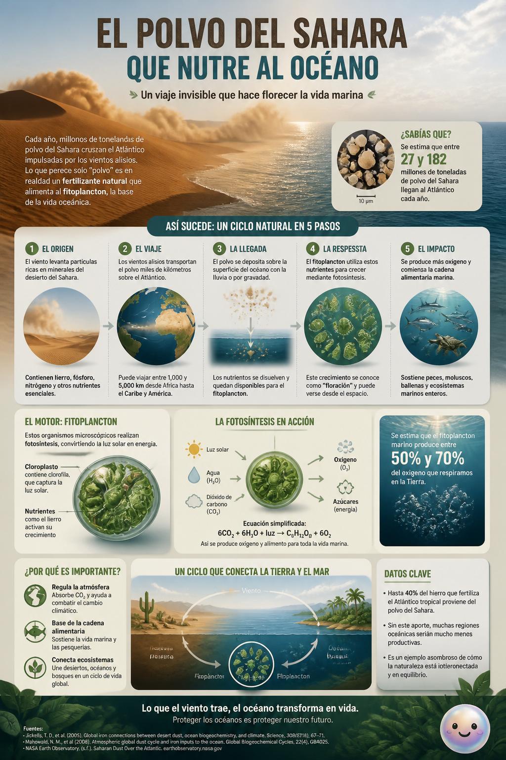 El polvo del Sahara que nutre al océano