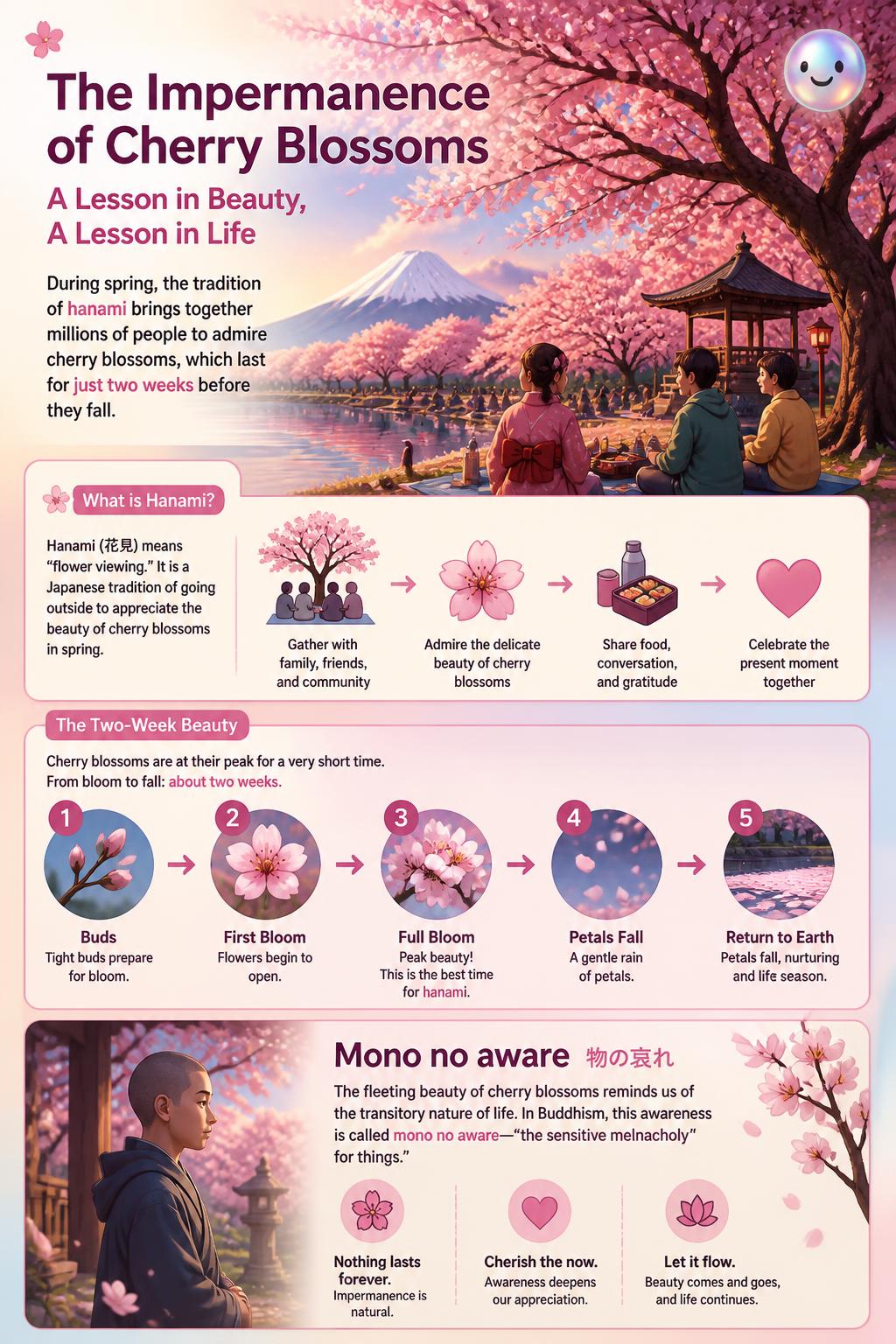 La impermanencia de las flores de cerezo