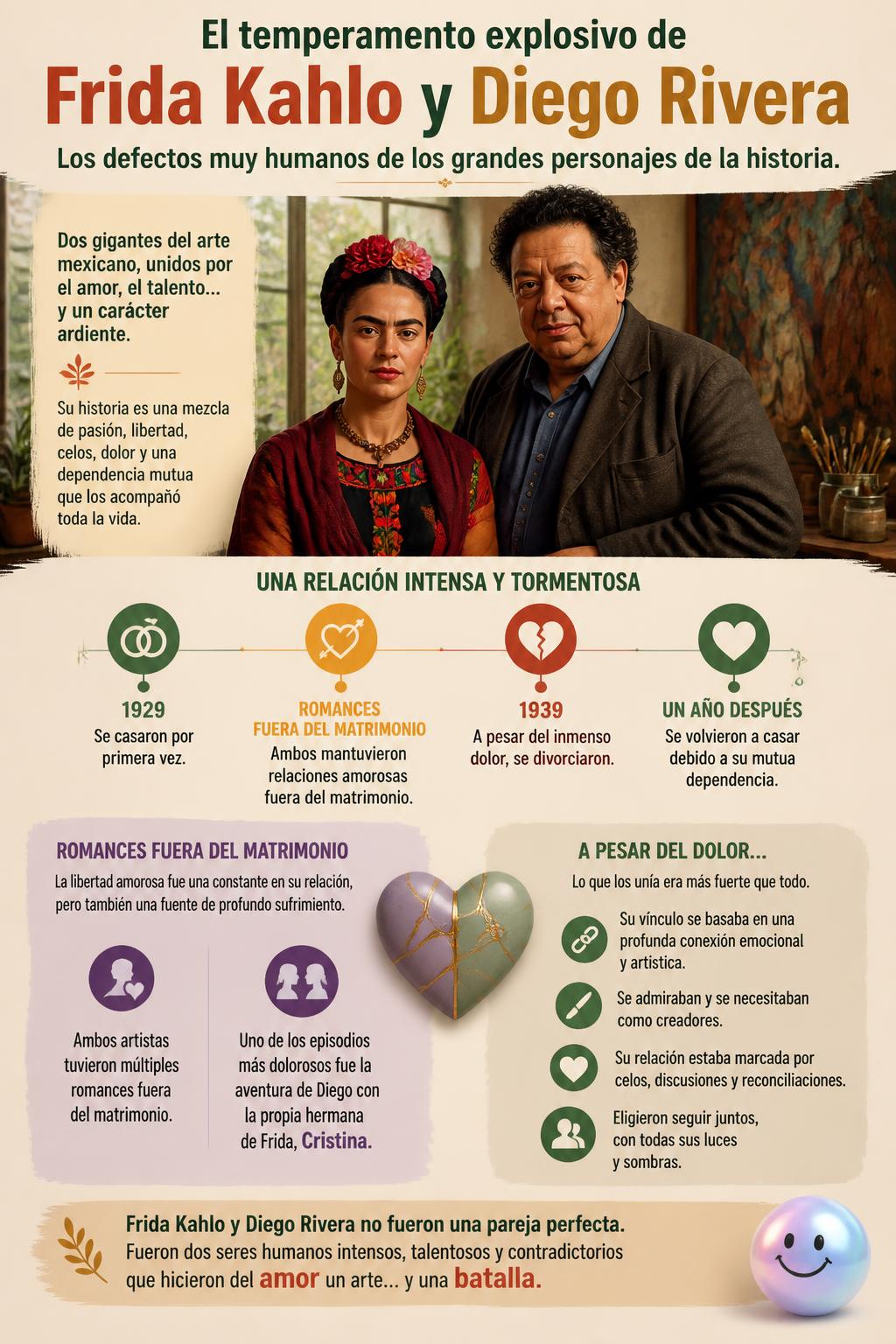 El temperamento explosivo de Frida Kahlo y Diego Rivera