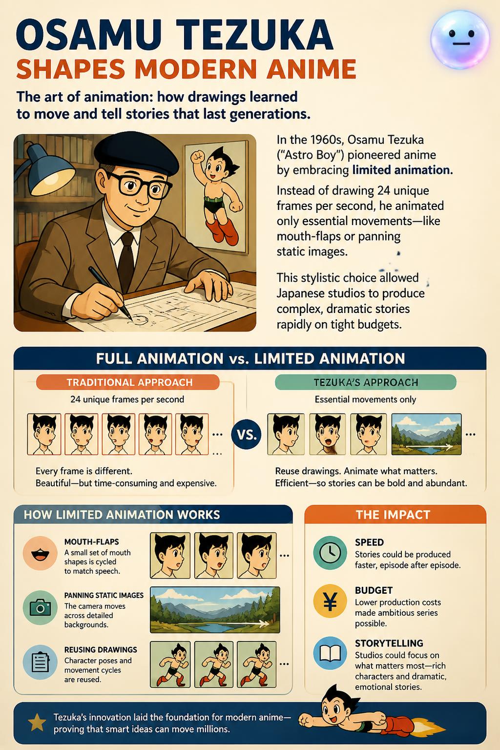 Osamu Tezuka shapes modern anime