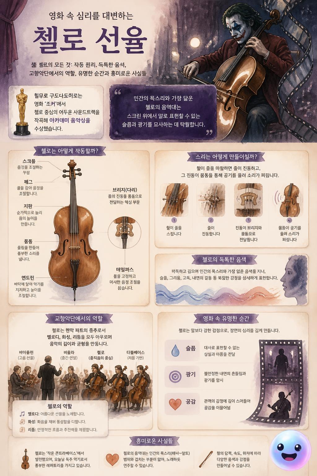 영화 속 심리를 대변하는 첼로 선율