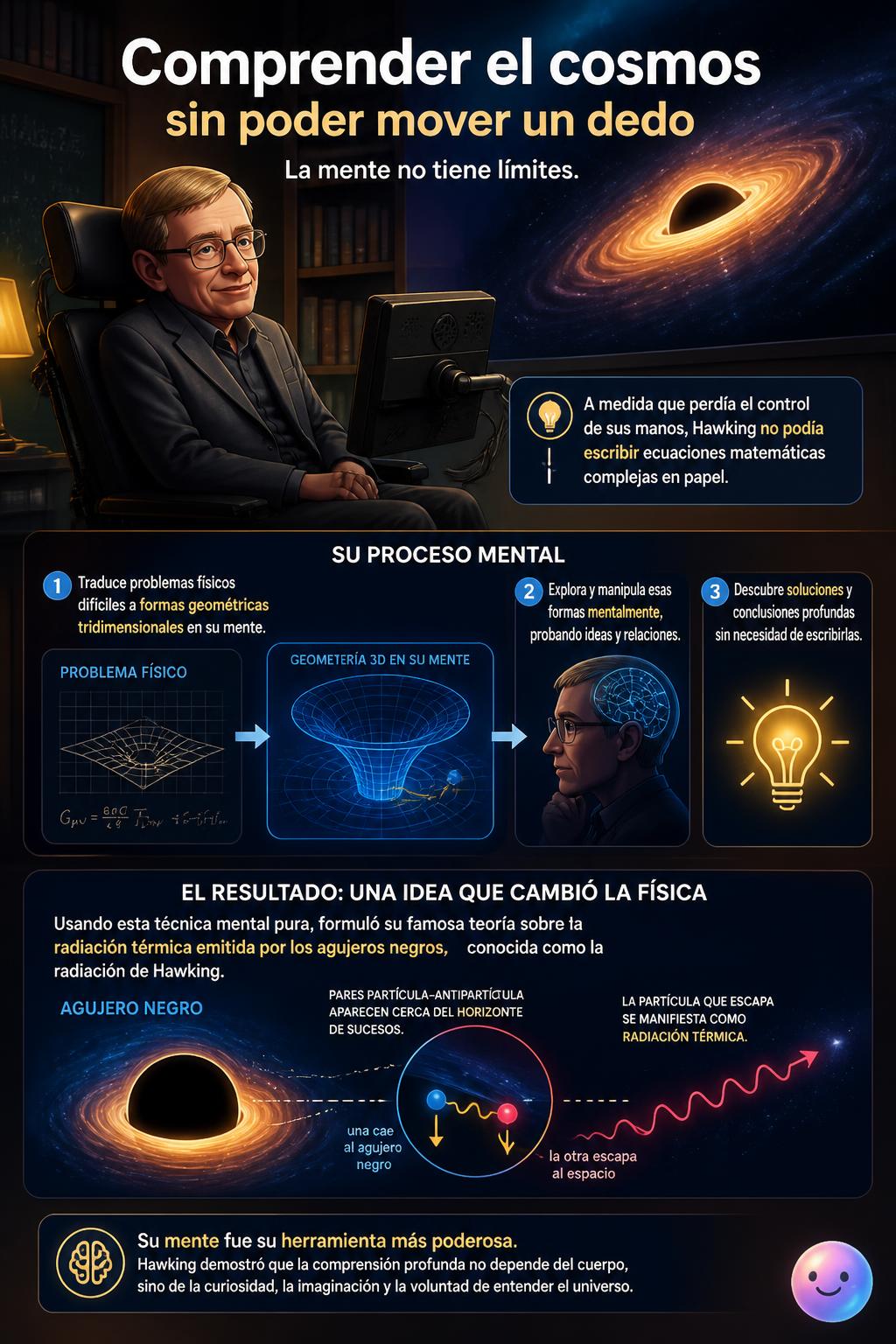 Comprender el cosmos sin poder mover un dedo
