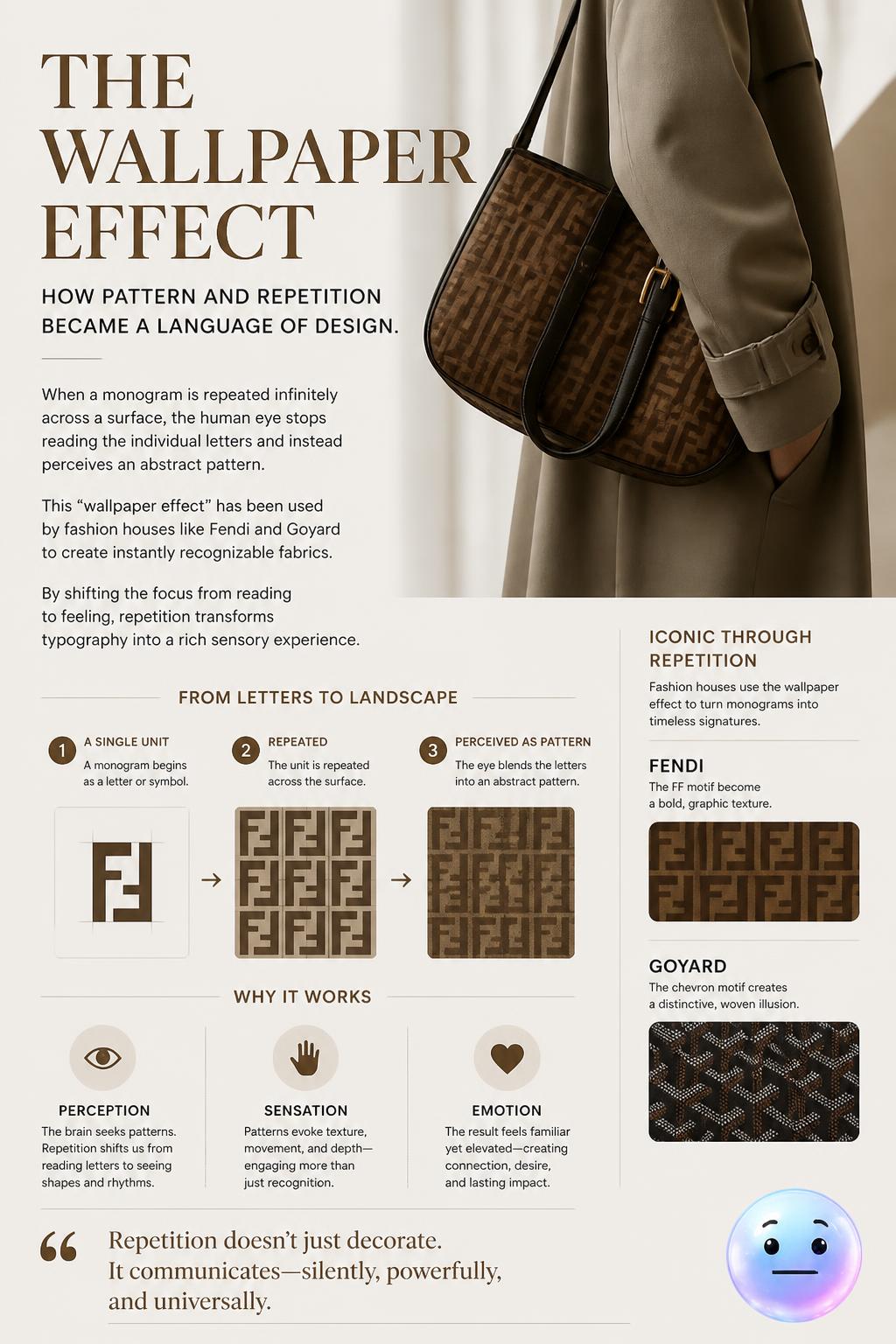 The wallpaper effect of repeating patterns