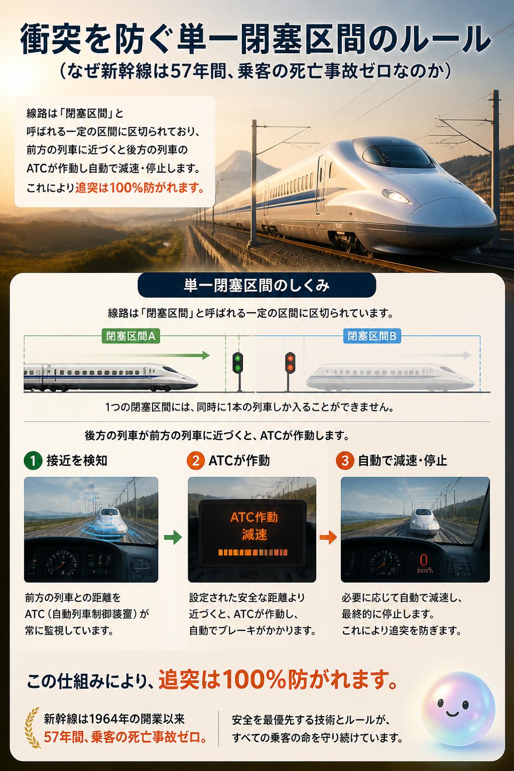 衝突を防ぐ単一閉塞区間のルール