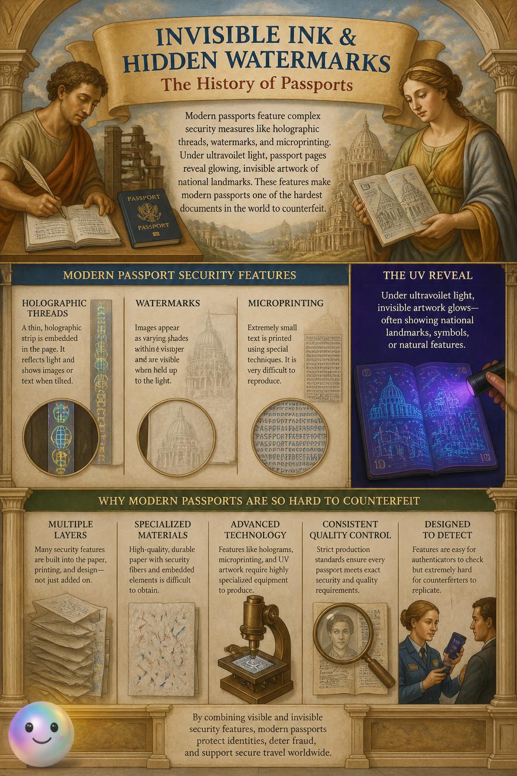 Invisible ink and hidden watermarks