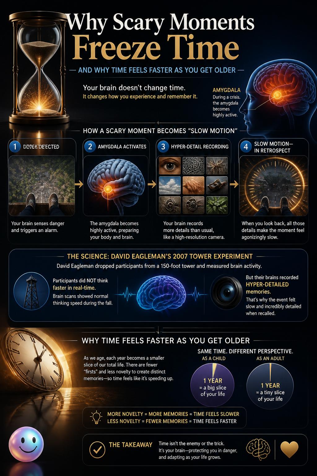 Why scary moments freeze time