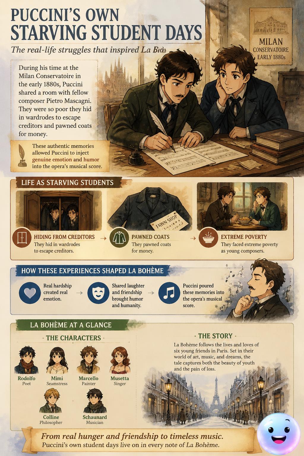 Puccini's own starving student days