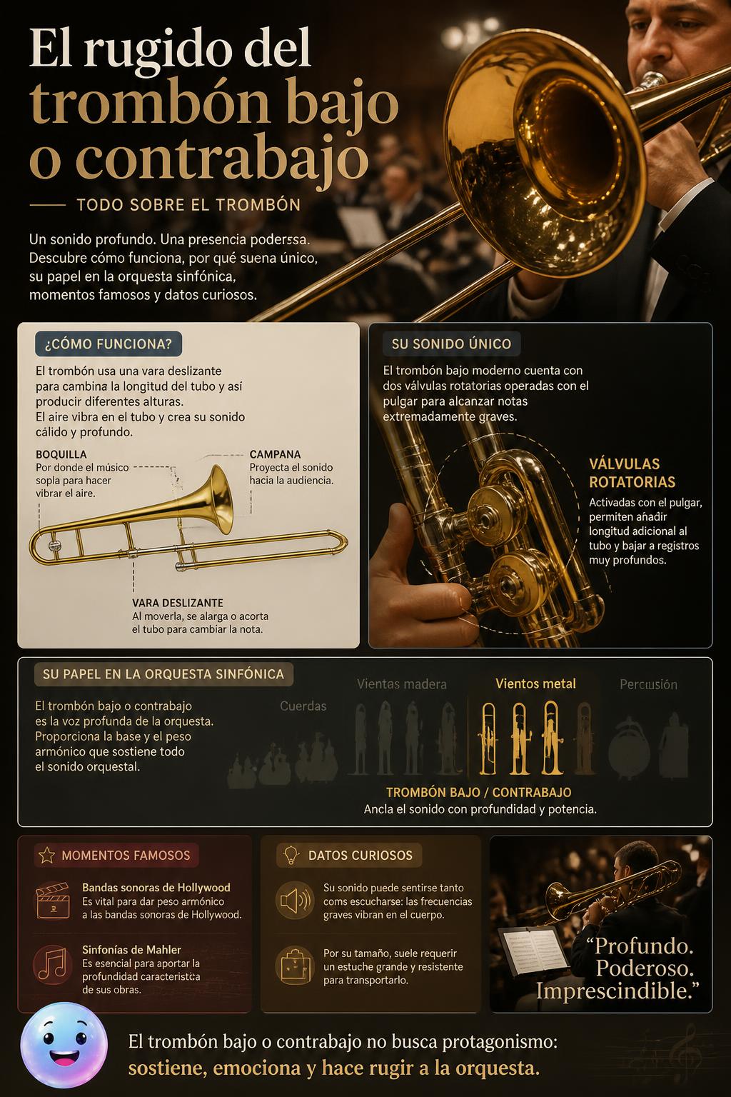 El rugido del trombón bajo o contrabajo