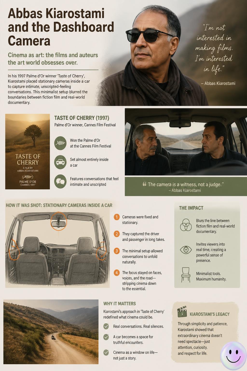 Abbas Kiarostami and the dashboard camera