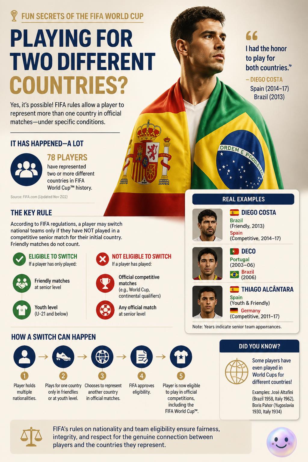Playing for two different countries