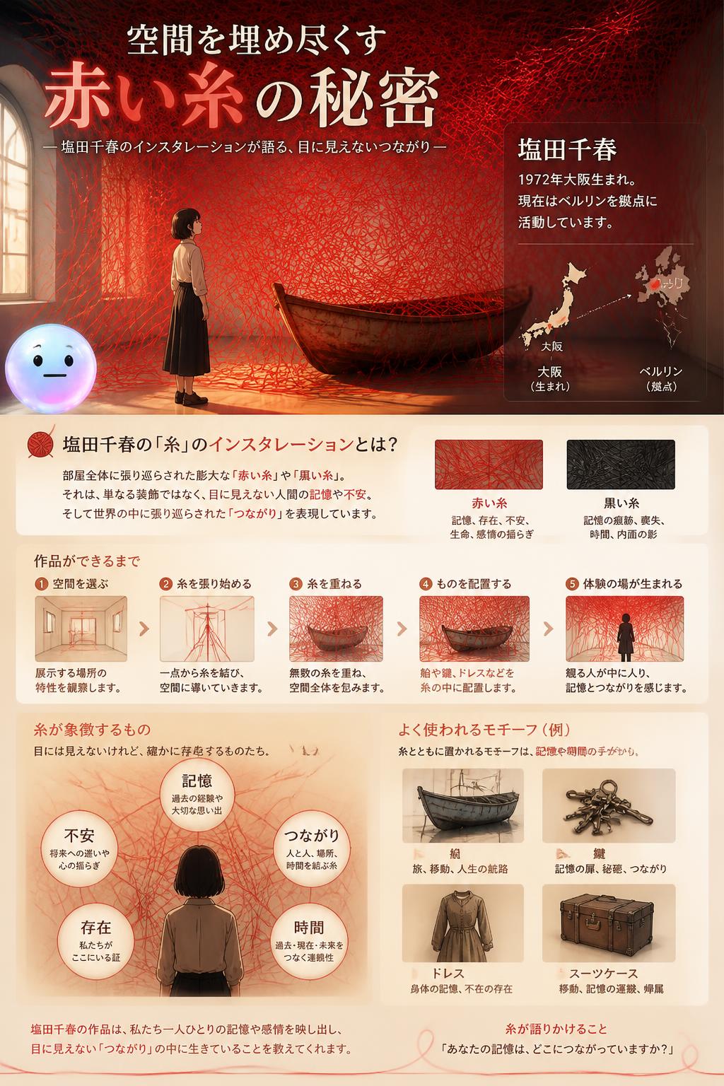 空間を埋め尽くす赤い糸の秘密