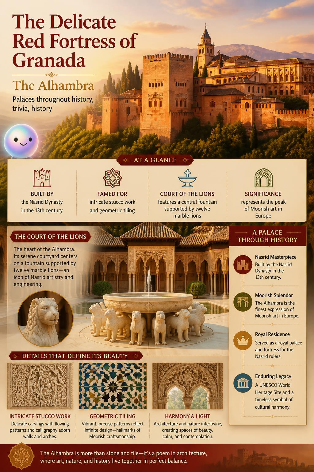 The delicate red fortress of Granada