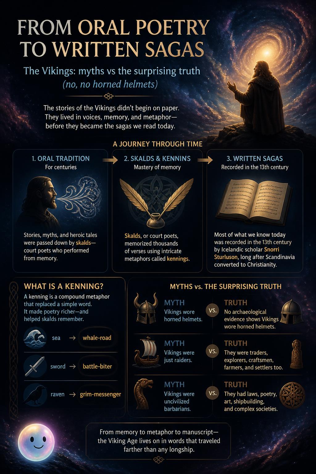 From oral poetry to written sagas