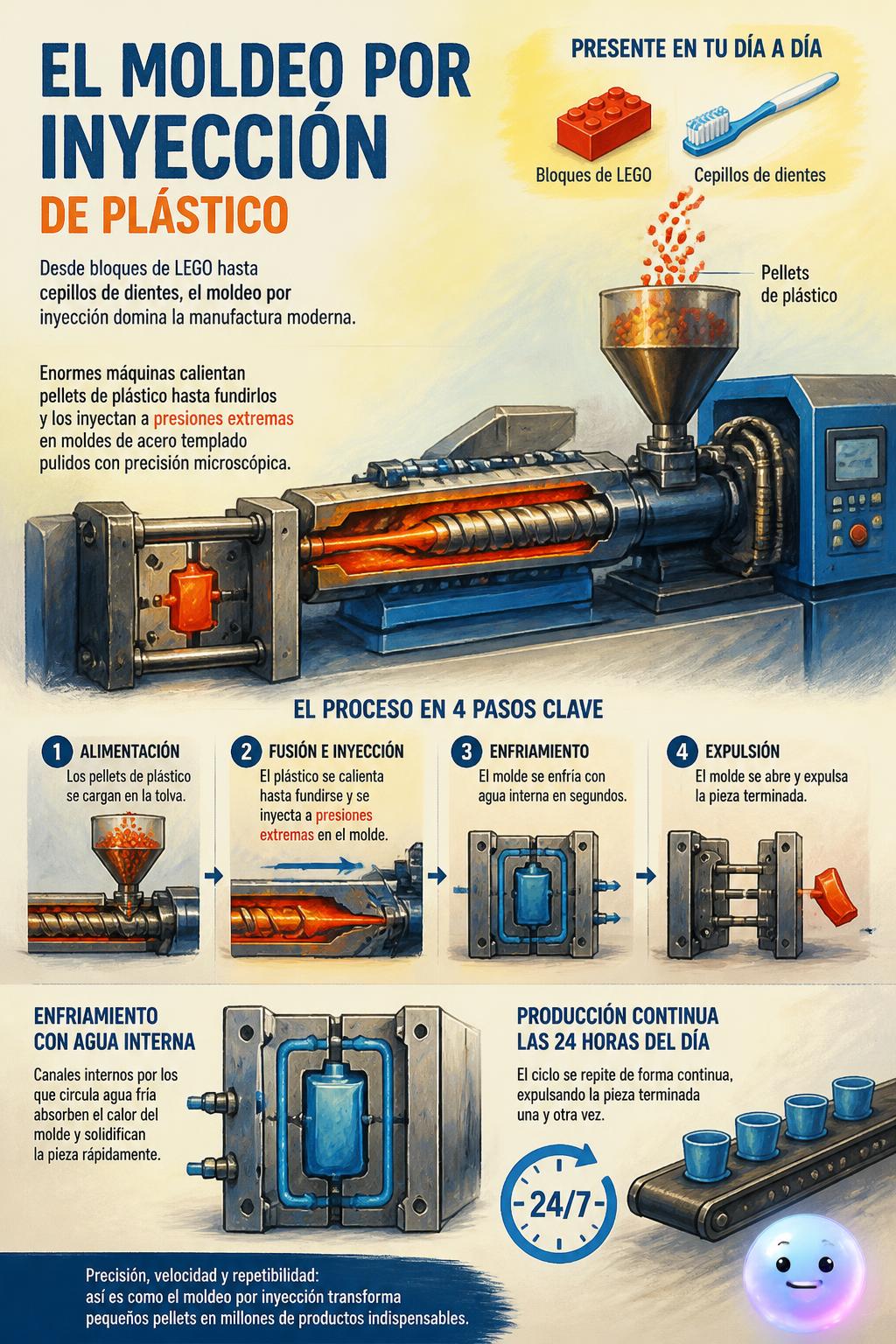 El moldeo por inyección de plástico