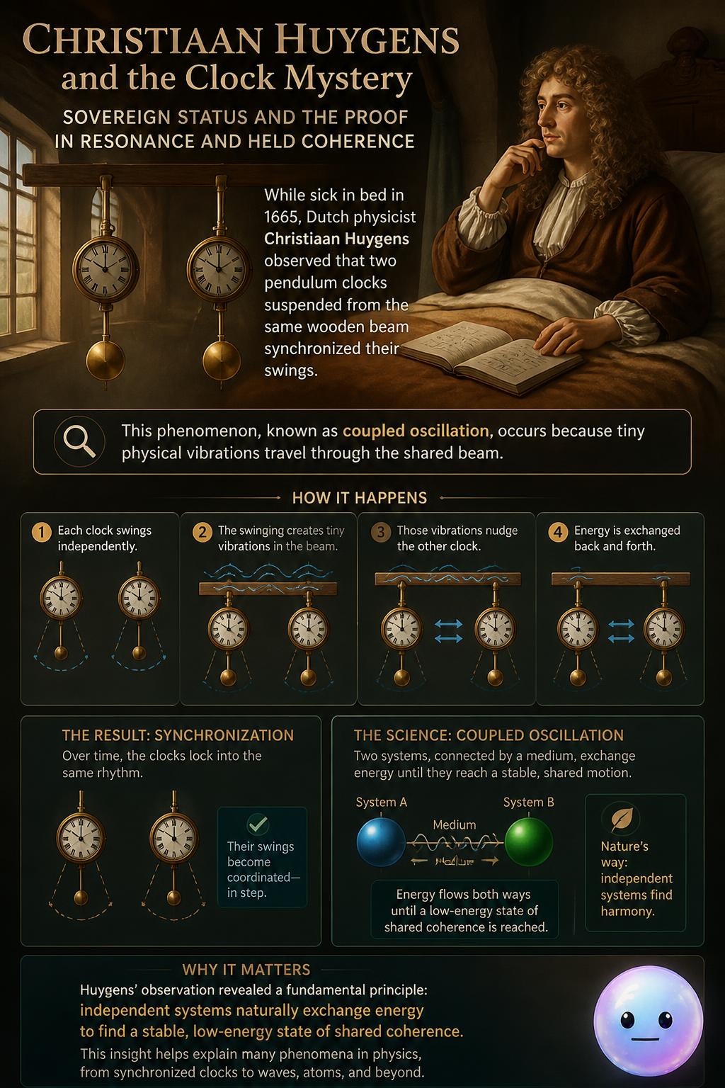Christiaan Huygens and the clock mystery