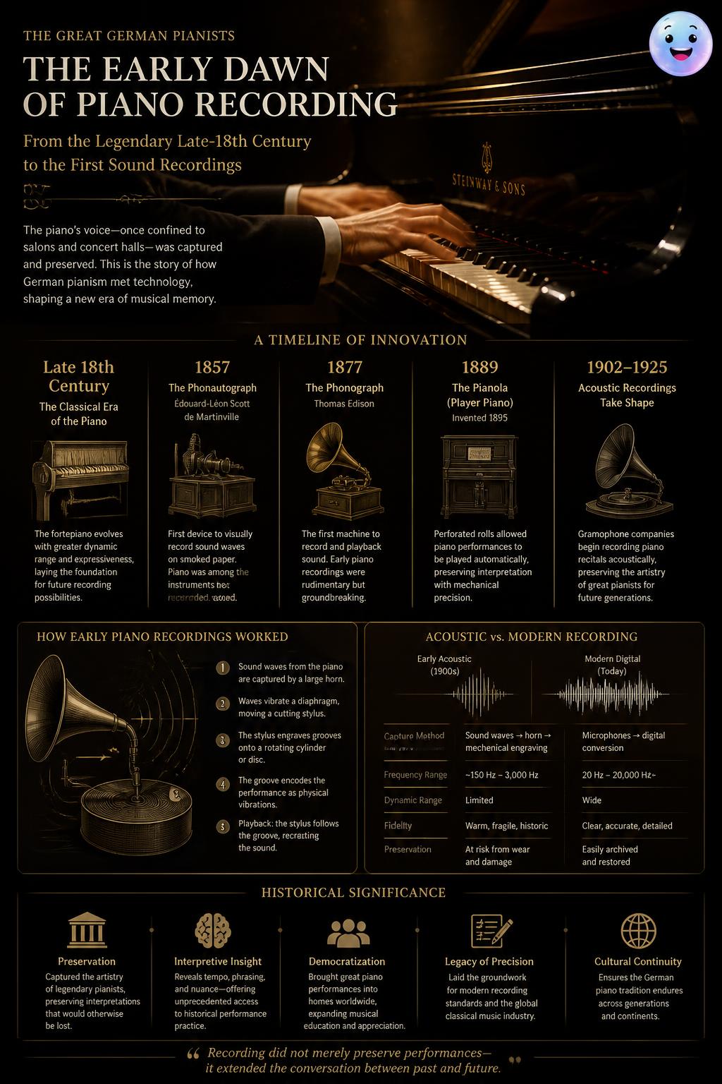 The early dawn of piano recording