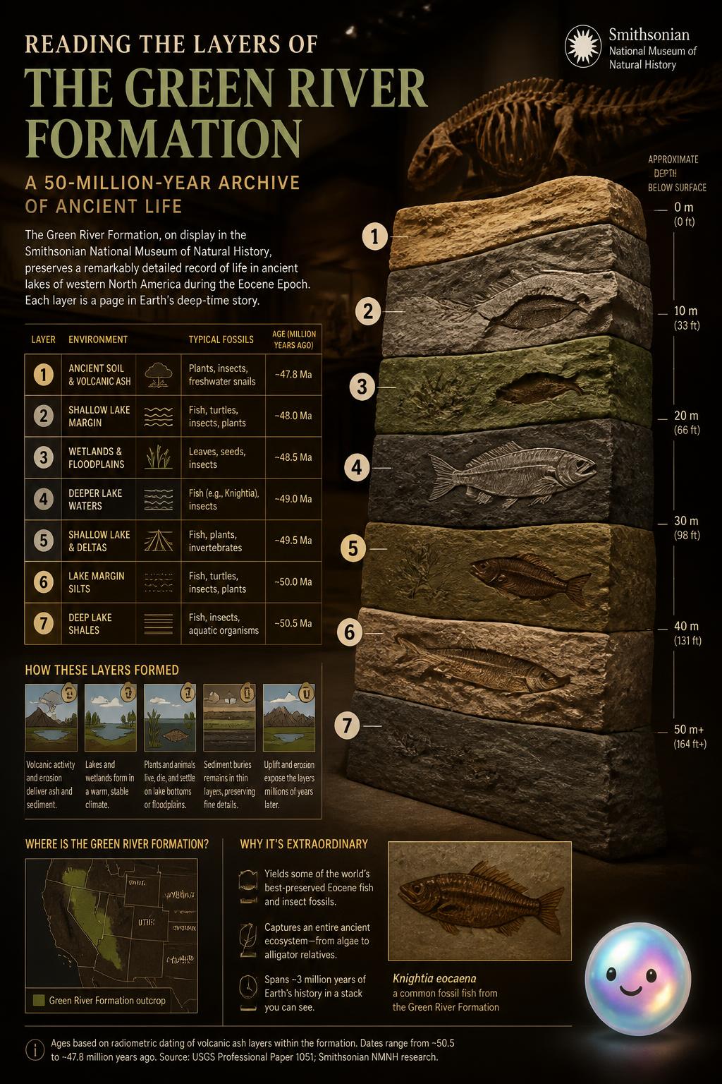 Reading the layers of the green river formation