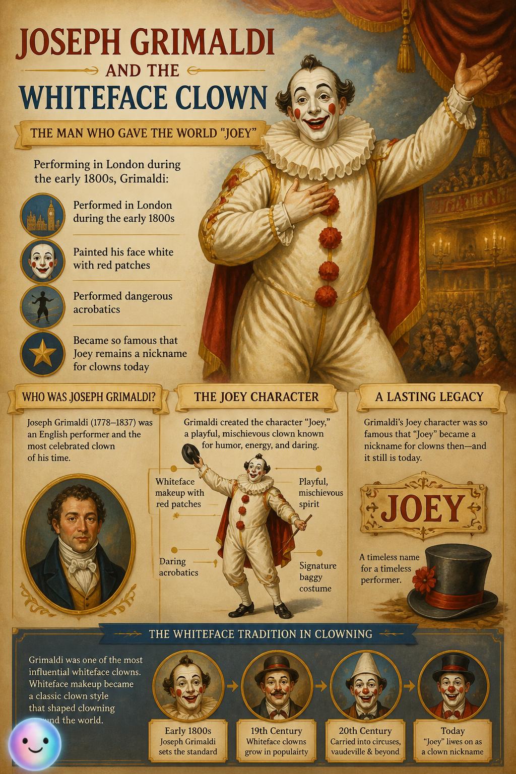 Joseph Grimaldi and the whiteface clown