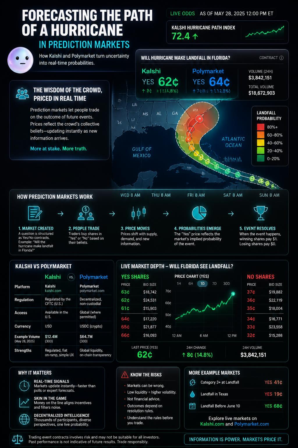Forecasting the path of a hurricane