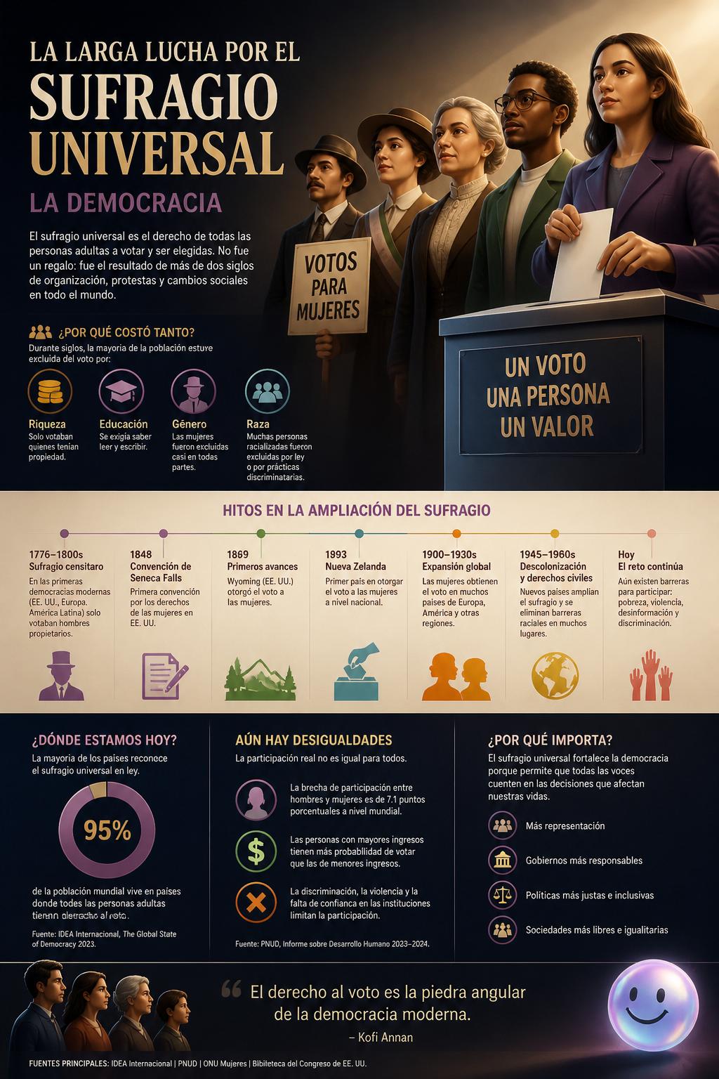 La larga lucha por el sufragio universal