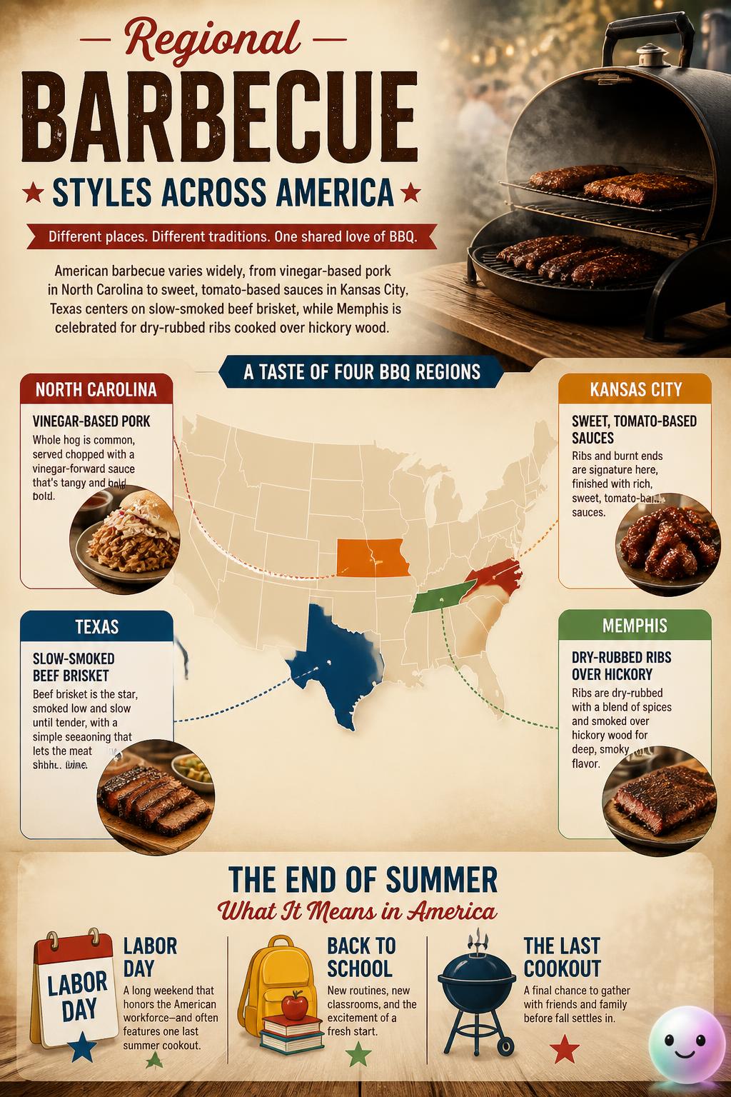 Regional barbecue styles across America