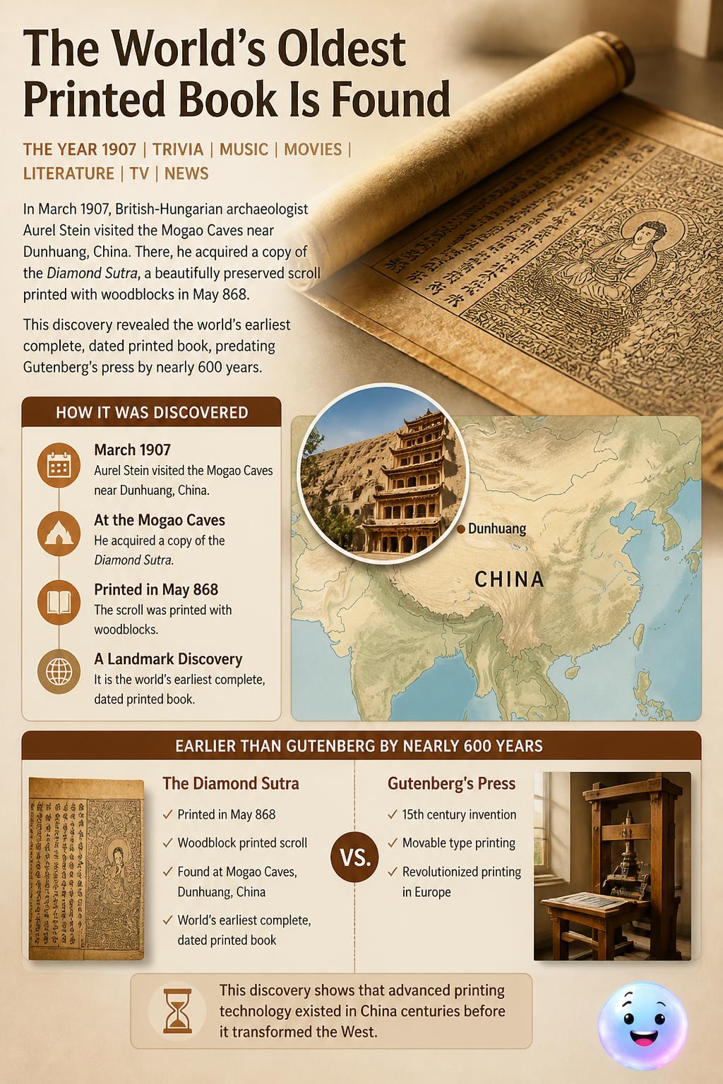 The world's oldest printed book is found
