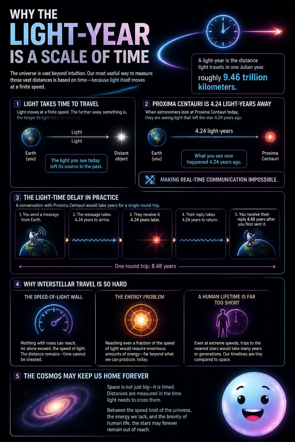 Why the light-year is a scale of time