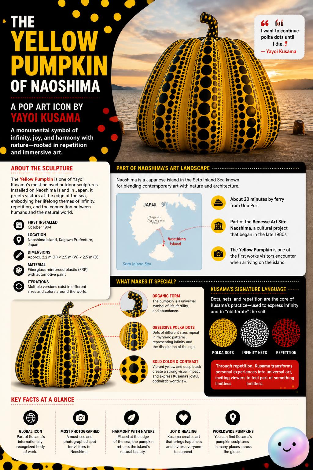 The yellow pumpkin of Naoshima