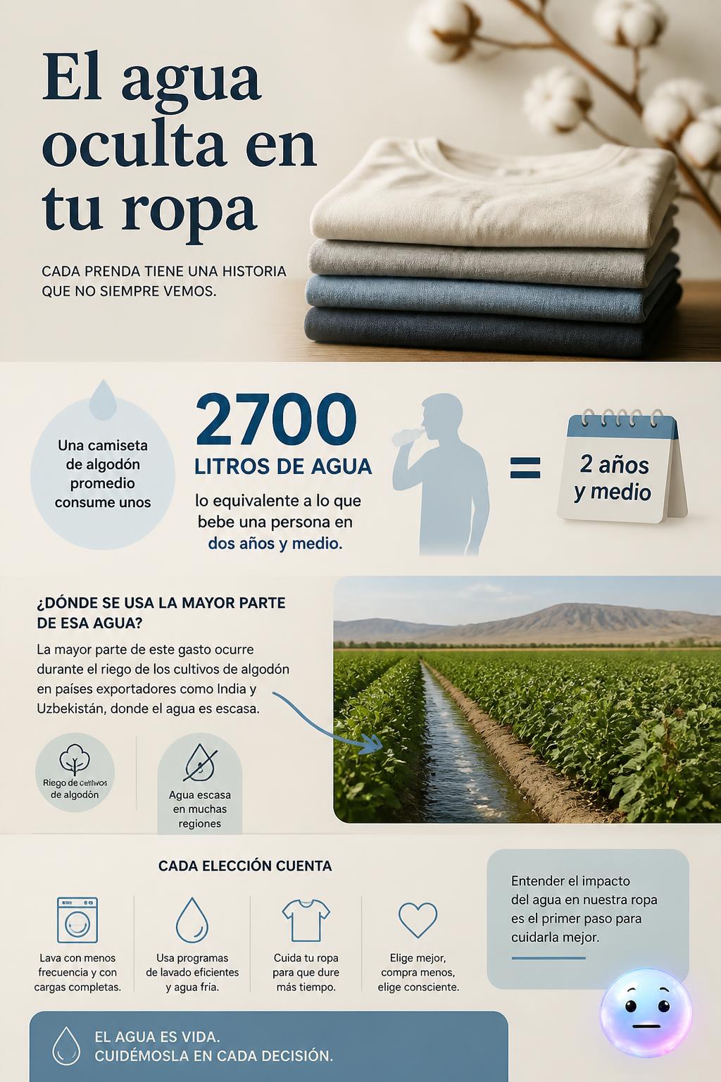 El agua oculta en tu ropa